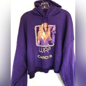 Cardi B Cropped Hoodie Sweatshirt